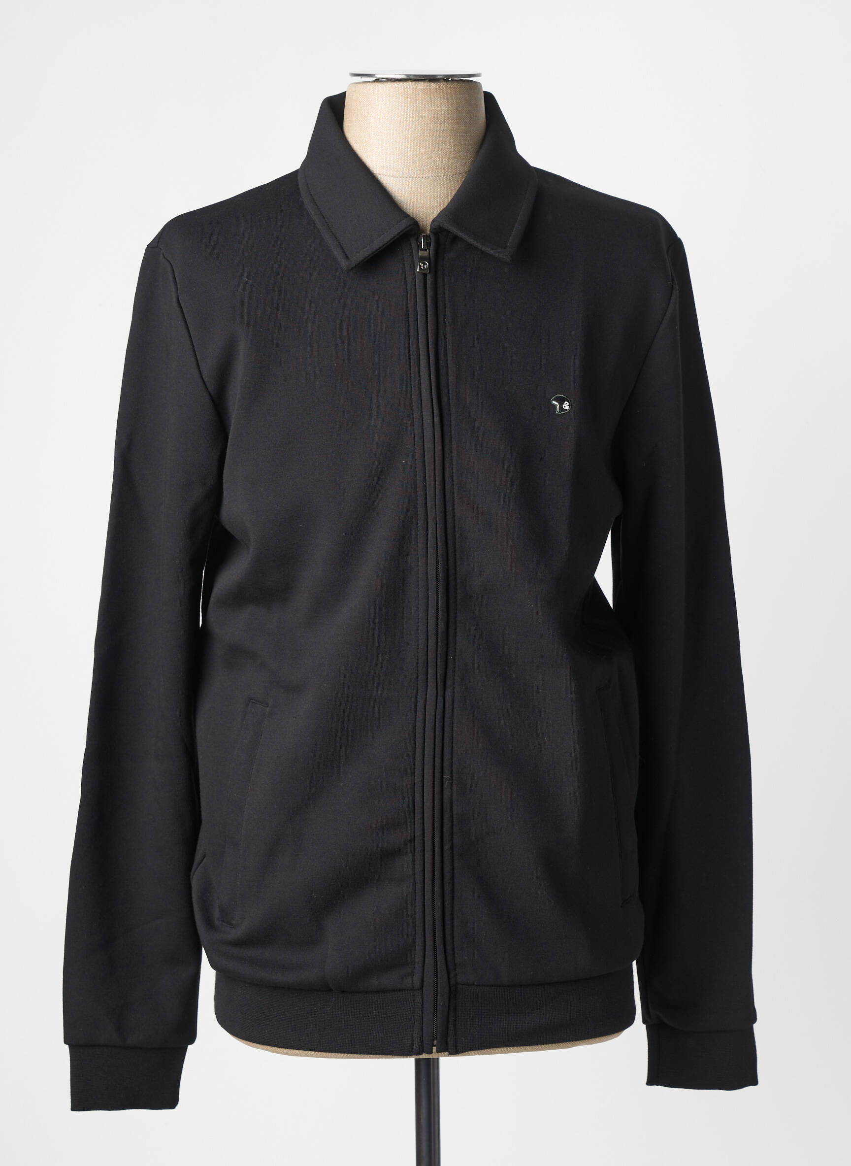 Veste casual resserrée sur le bas noir BENSON & CHERRY homme