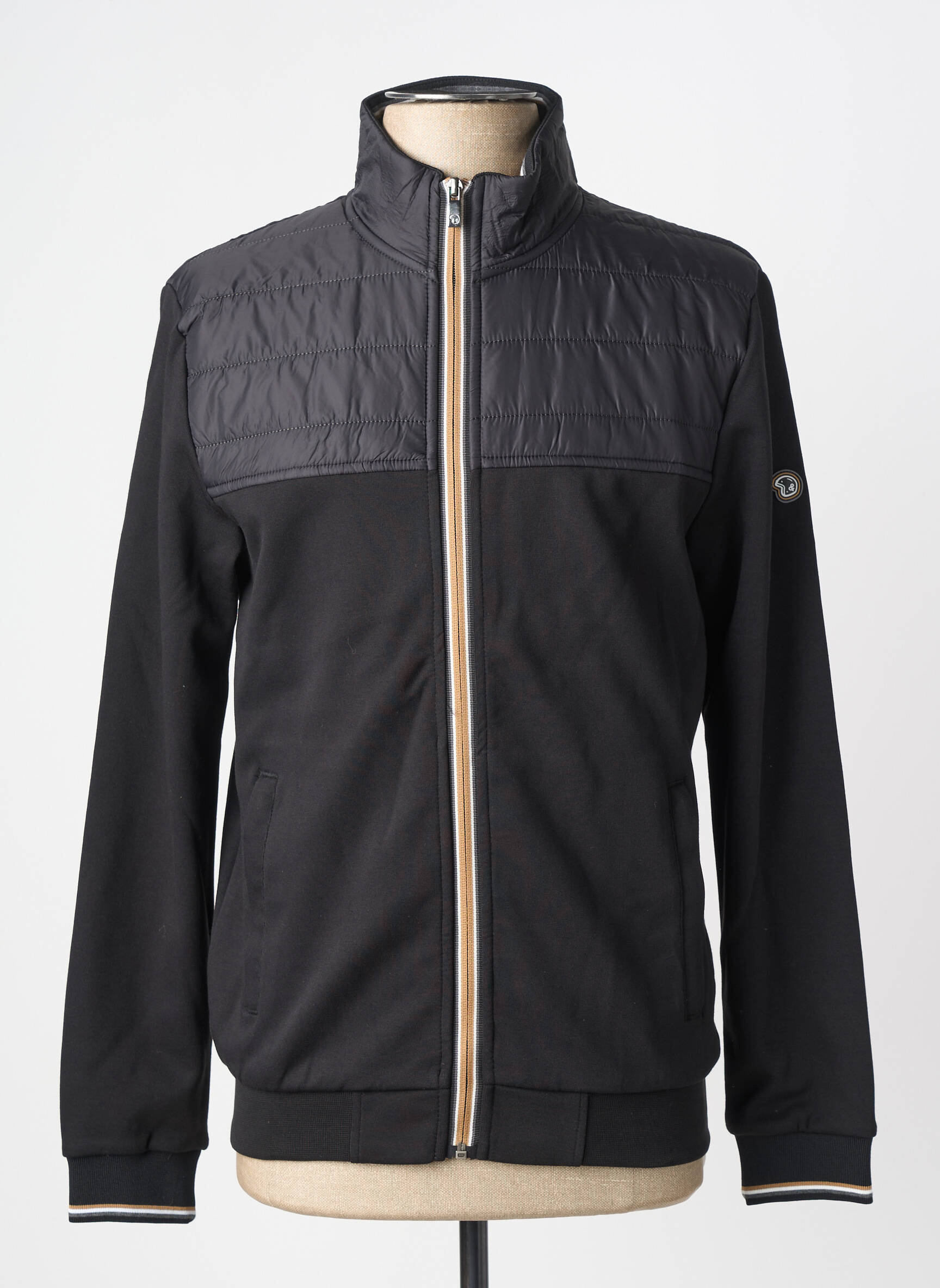 Veste casual resserrée sur le bas noir BENSON & CHERRY homme