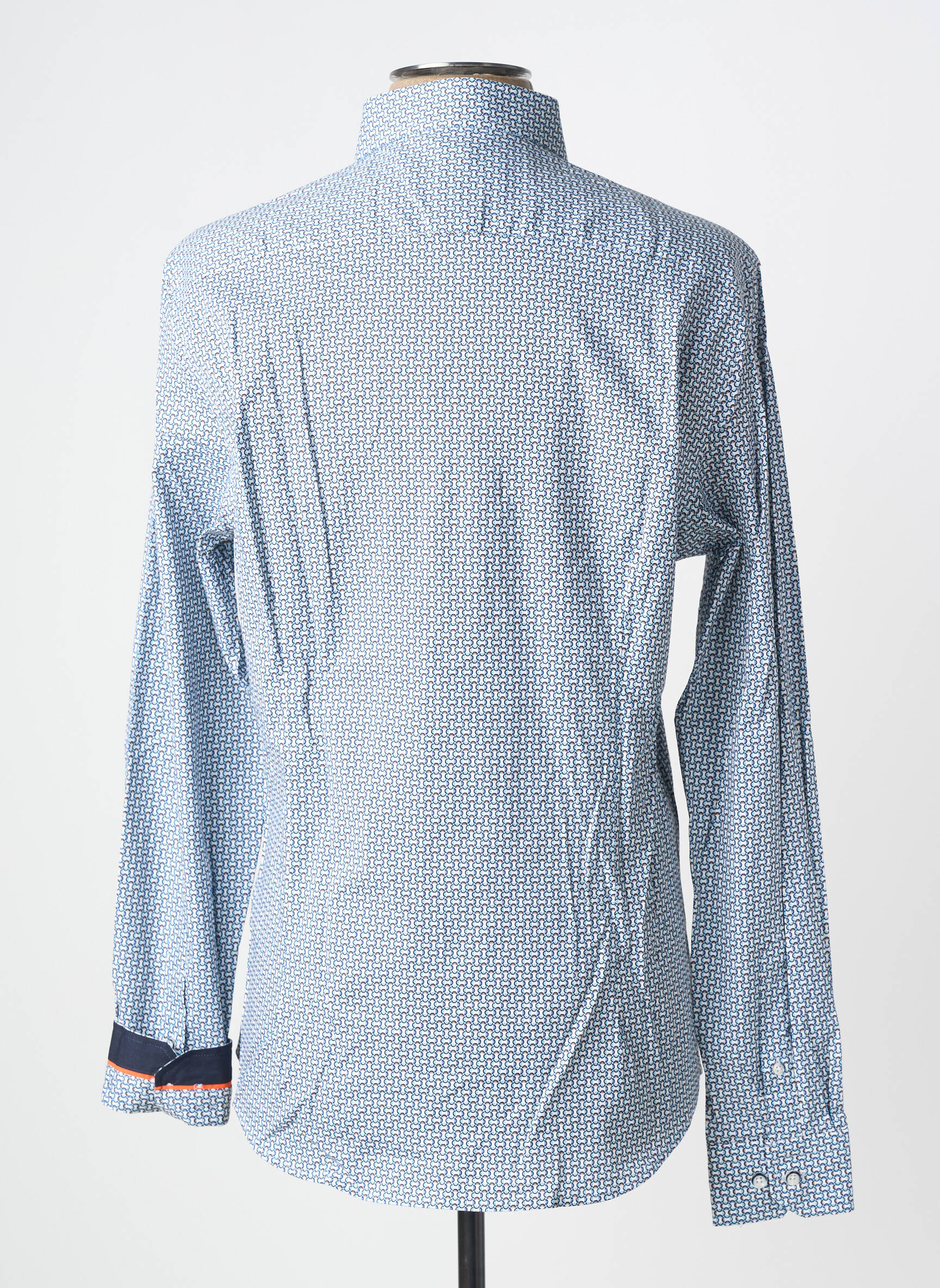 Chemise manches longues imprimé fantaisie bleu BENSON & CHERRY homme