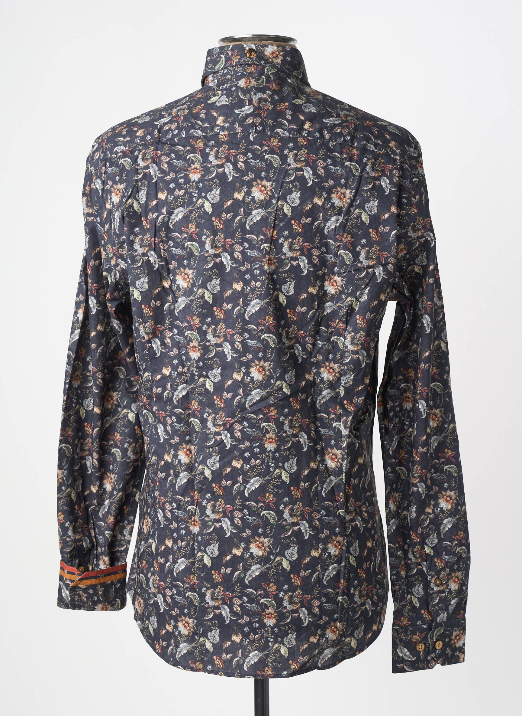Chemise manches longues imprimé fantaisie gris BENSON & CHERRY homme