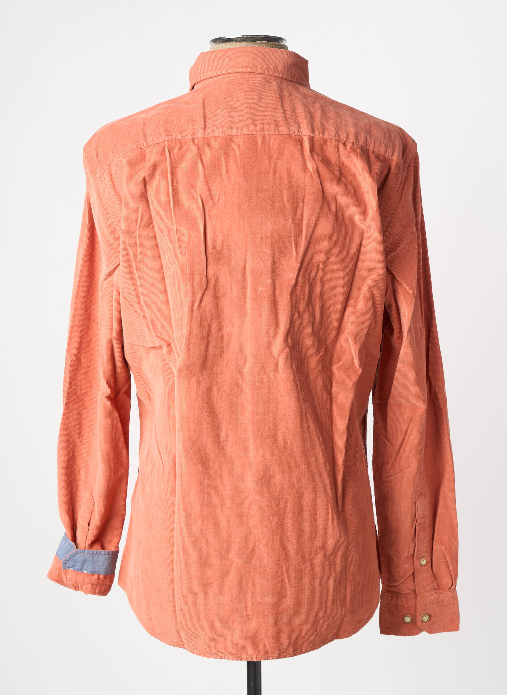 Chemise manches longues poches orange BENSON & CHERRY homme