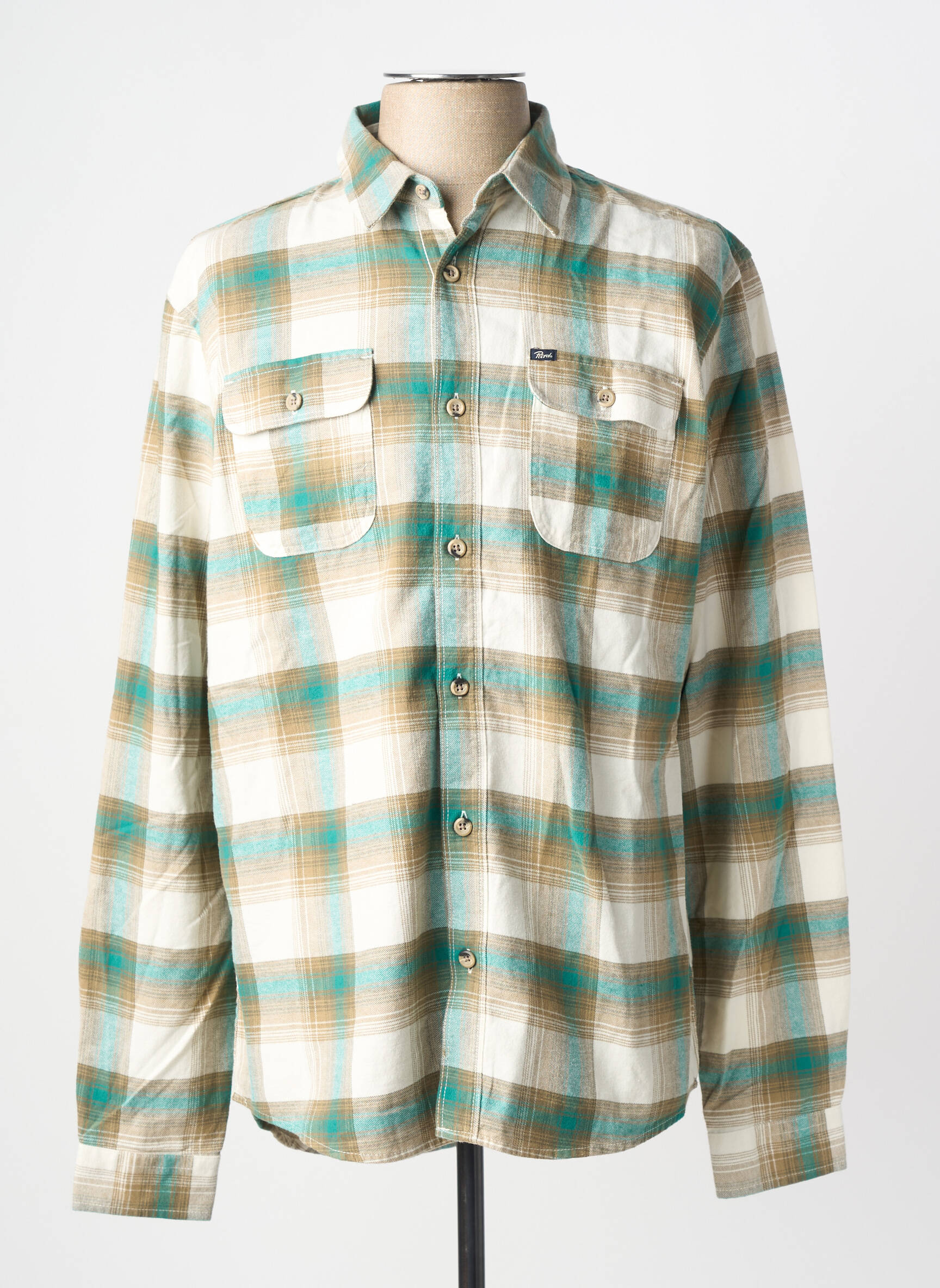 Chemise manches longues poches vert PETROL INDUSTRIES homme