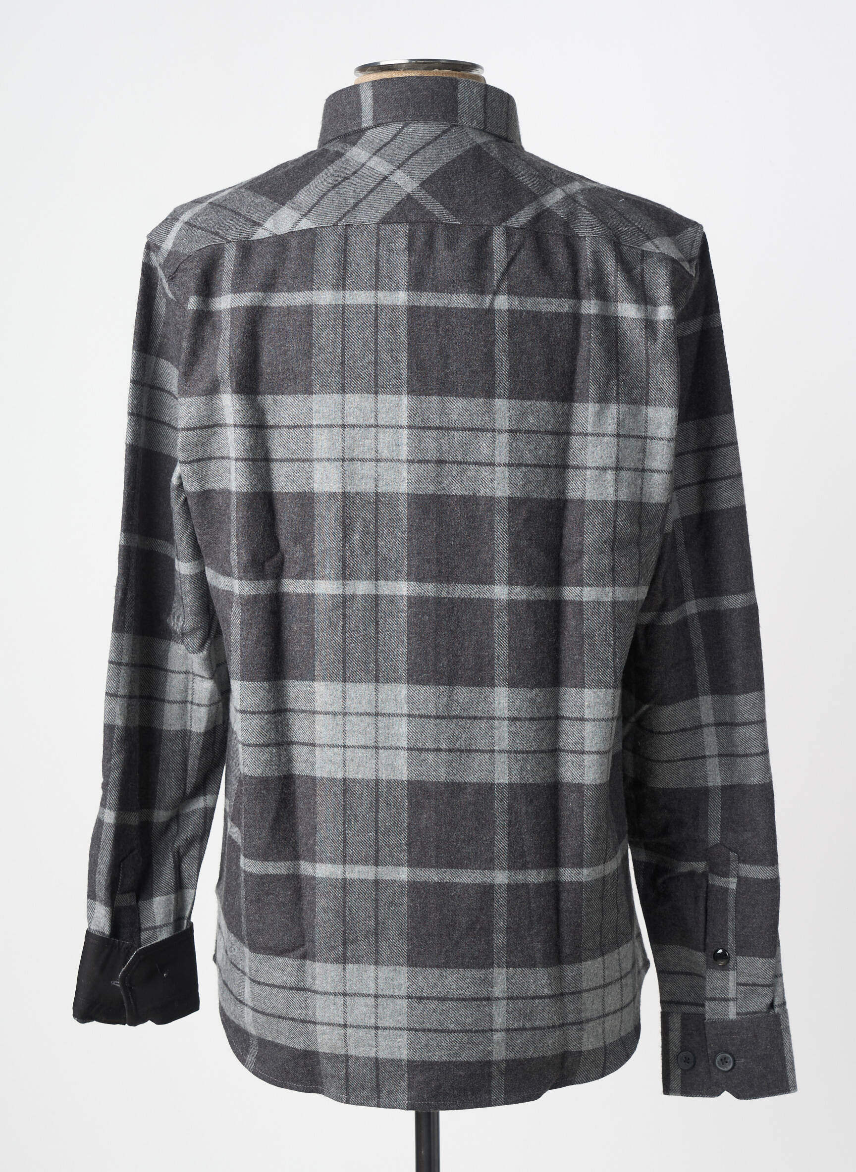 Chemise manches longues poches gris BENSON & CHERRY homme