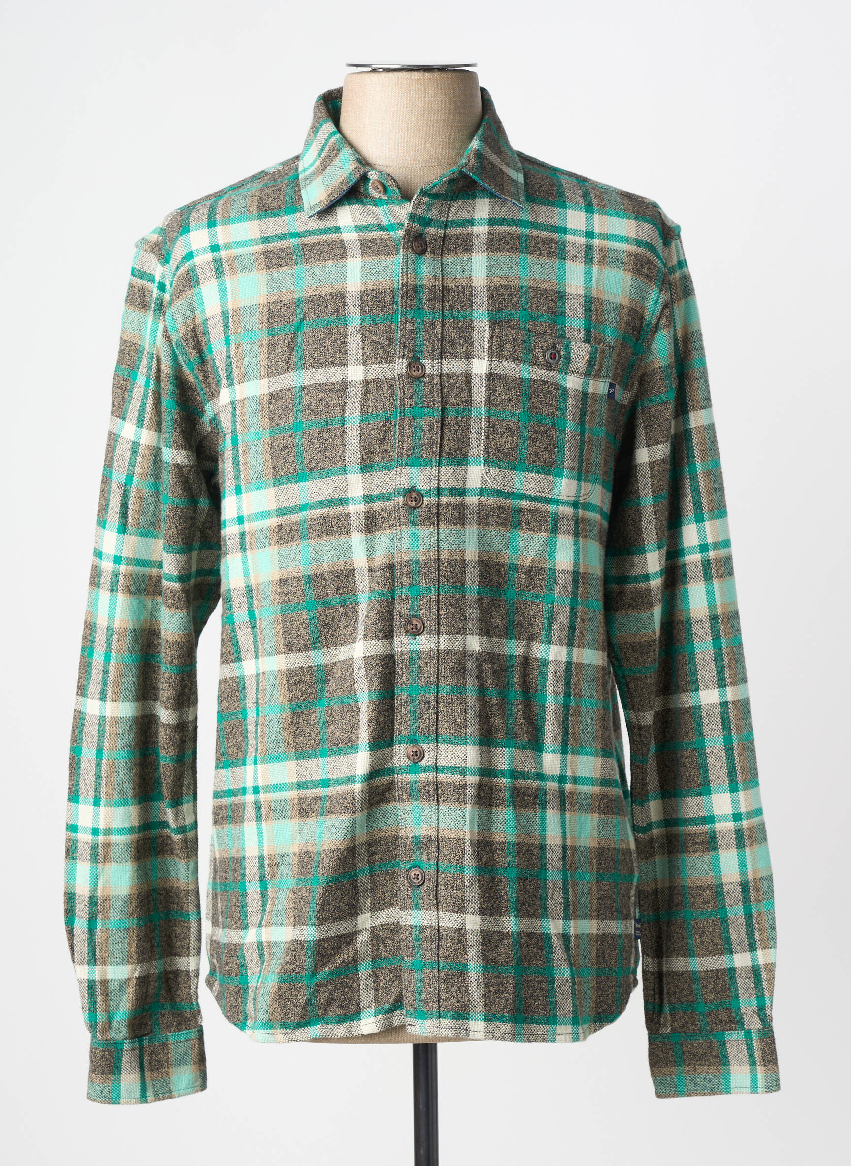 Chemise manches longues poches vert PETROL INDUSTRIES homme