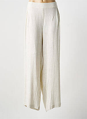 Pantalon droit taille élastique taille normale beige WASABI femme