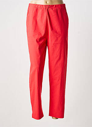 Pantalon droit stretch taille normale orange FRANCK ANNA femme