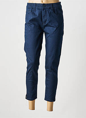 Pantalon 7/8 stretch taille normale bleu VOGGO femme
