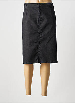 Jupe mi-longue coupe droite noir GRIFFON femme