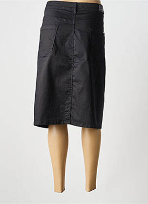 Jupe mi-longue coupe droite noir GRIFFON femme