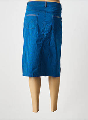 Jupe mi-longue stretch bleu AGATHE & LOUISE femme