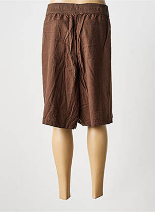 Short coupe droite marron WASABI femme