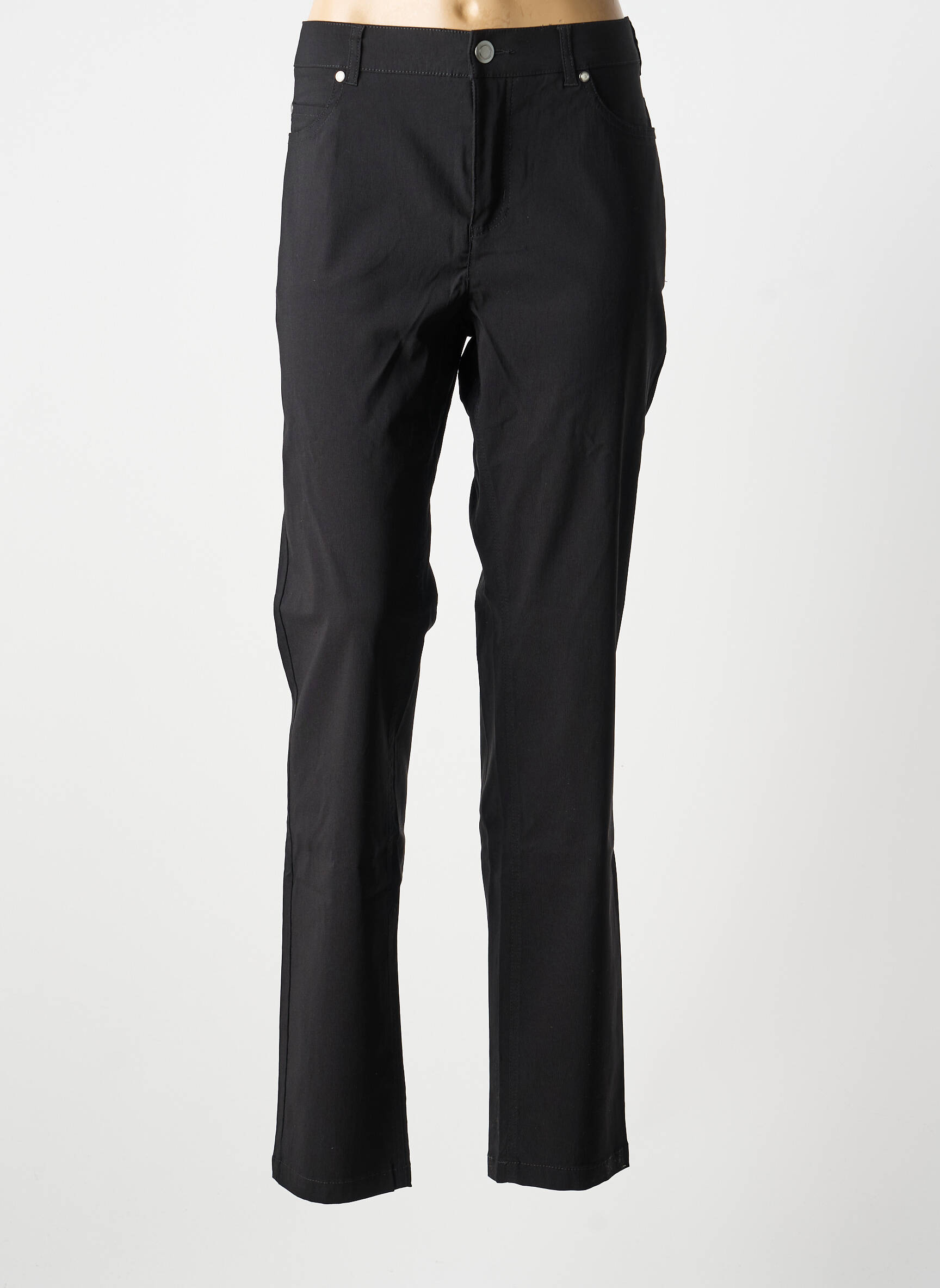 Pantalon droit stretch taille normale noir CISO femme