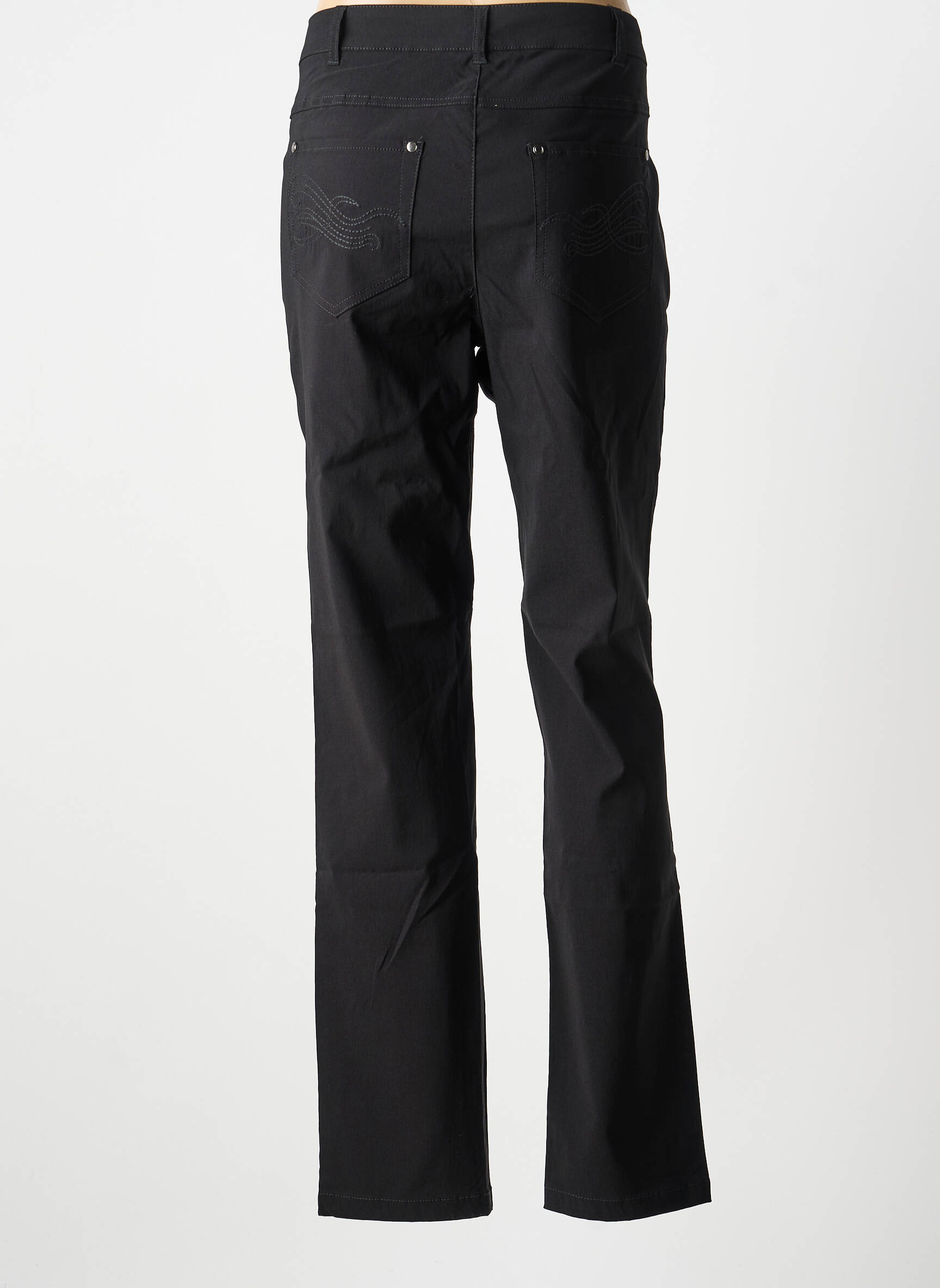 Pantalon droit stretch taille normale noir CISO femme