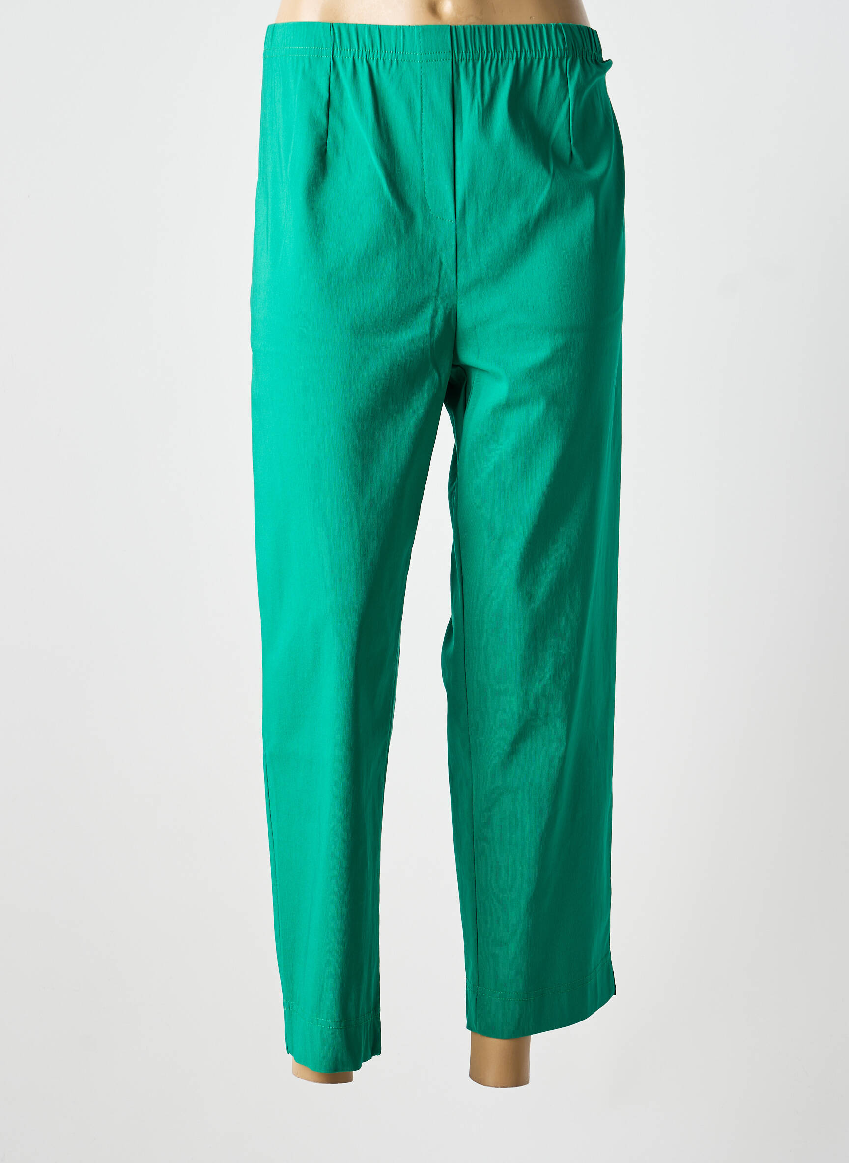 Pantalon droit stretch vert OLIVER JUNG femme