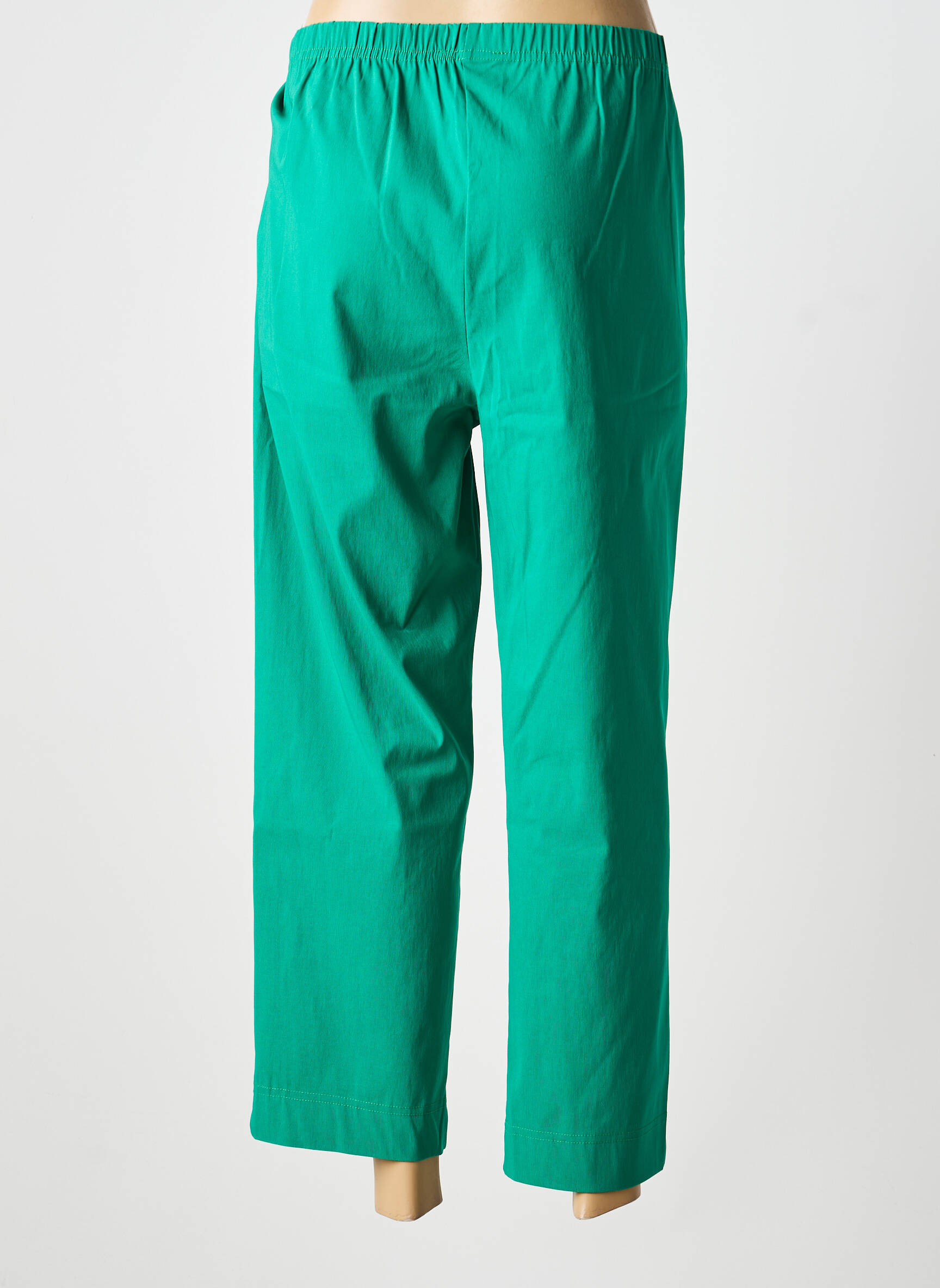Pantalon droit stretch vert OLIVER JUNG femme