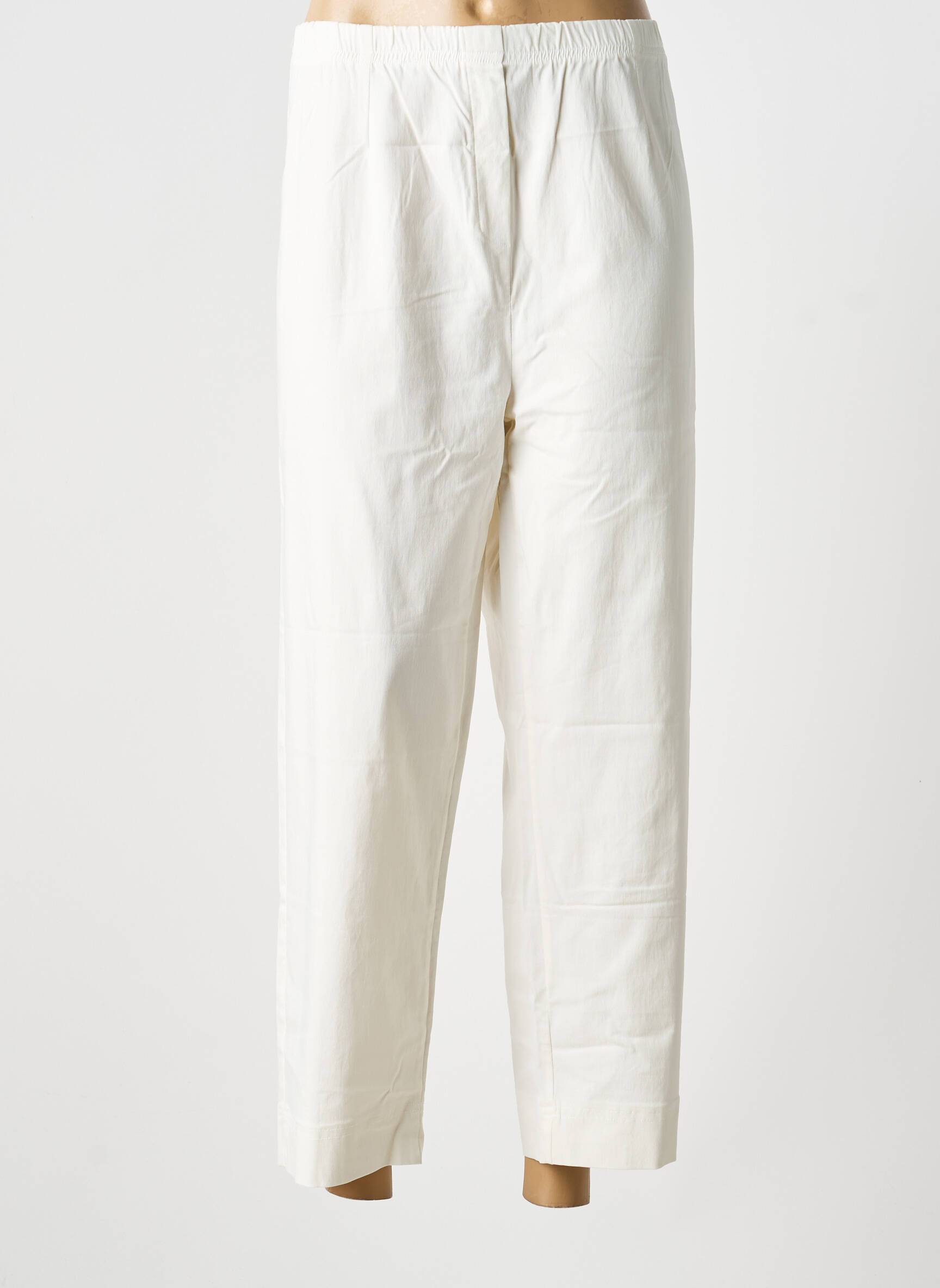 Pantalon droit stretch blanc OLIVER JUNG femme