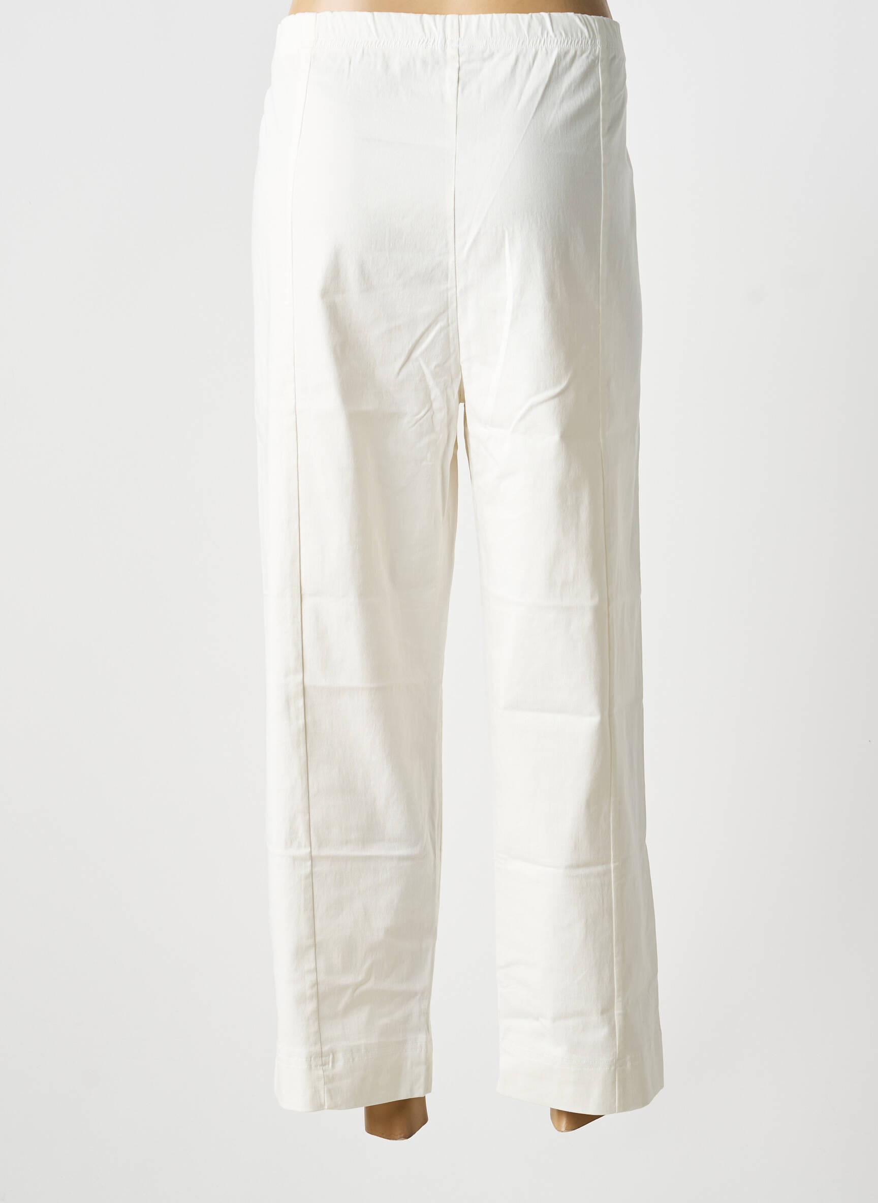 Pantalon droit stretch blanc OLIVER JUNG femme