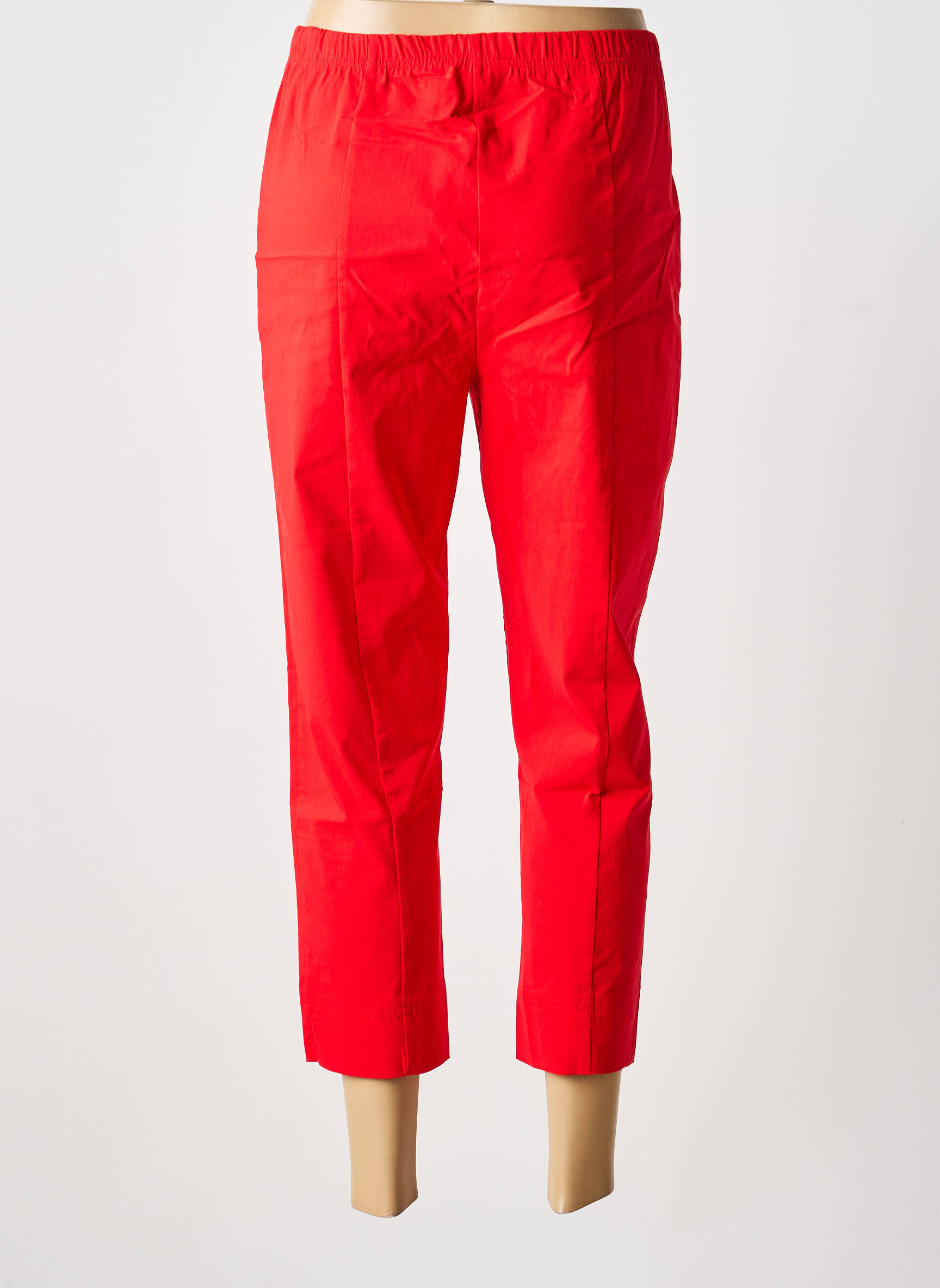 Pantalon droit stretch rouge OLIVER JUNG femme