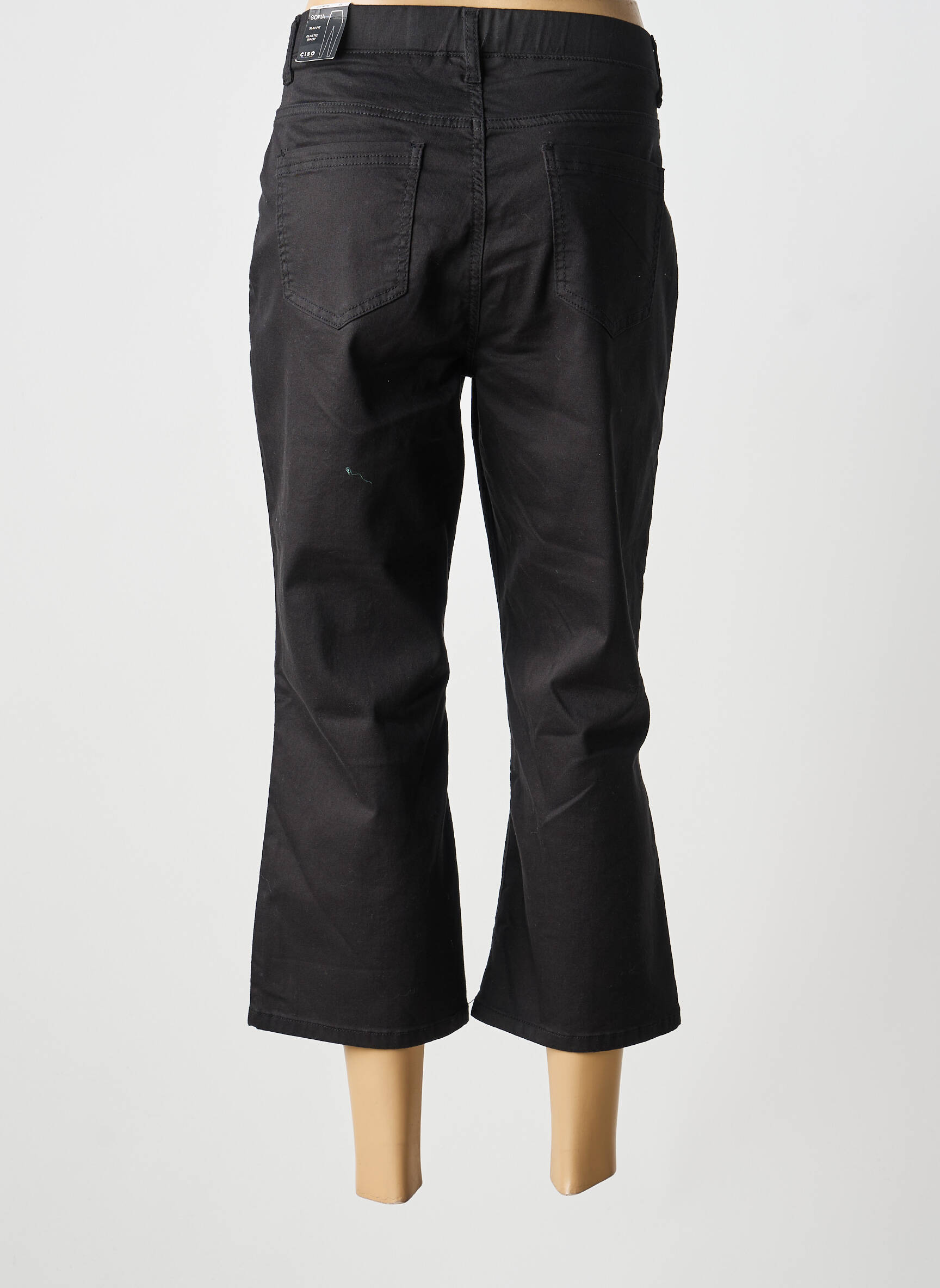 Pantacourt stretch taille normale noir CISO femme