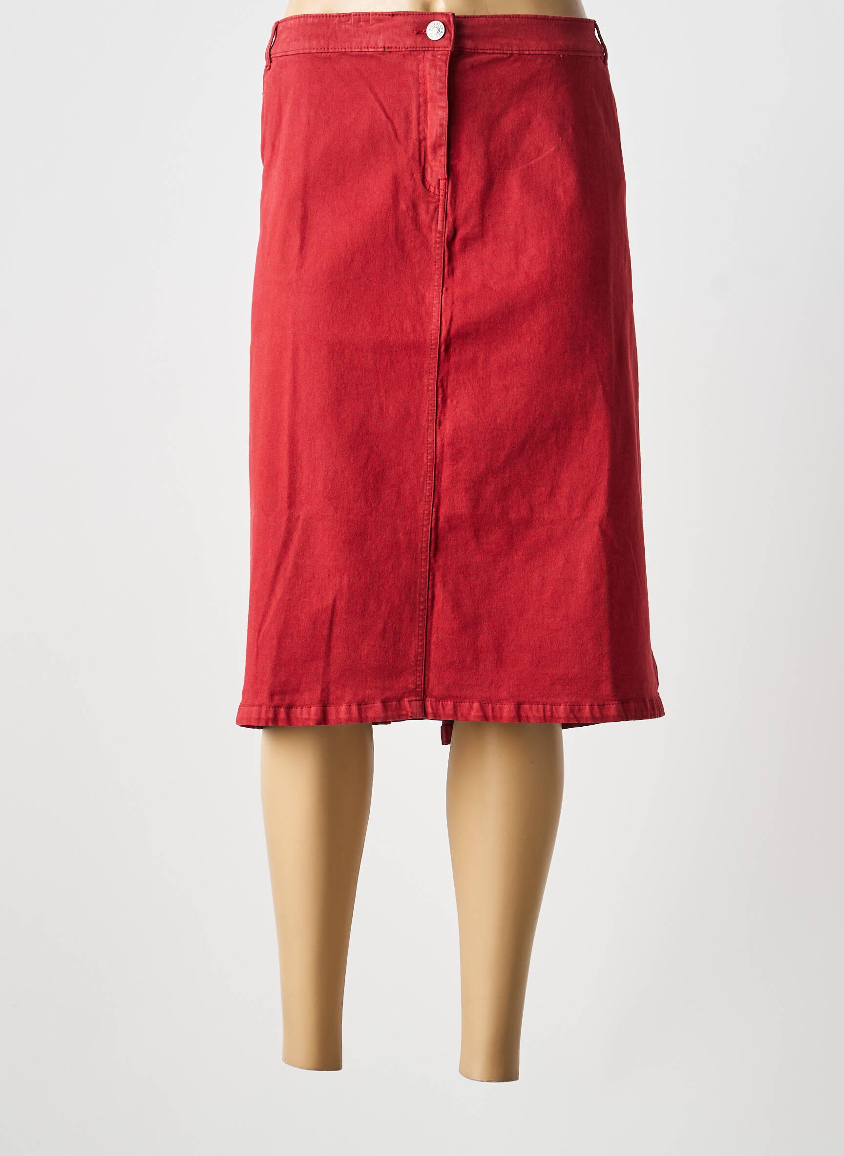 Jupe mi-longue stretch marron AGATHE & LOUISE femme