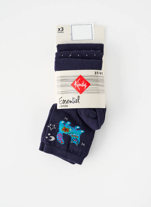 Chaussettes bleu KINDY pour femme