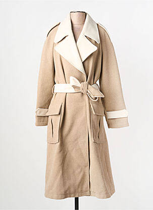 Manteau long beige VILA femme