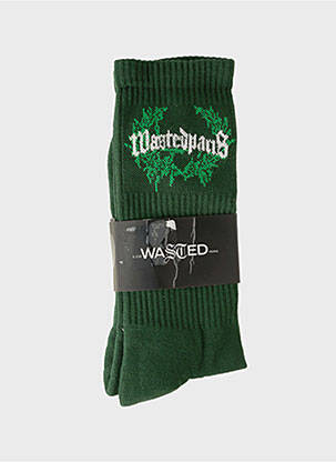 Chaussettes vert WASTED PARIS homme