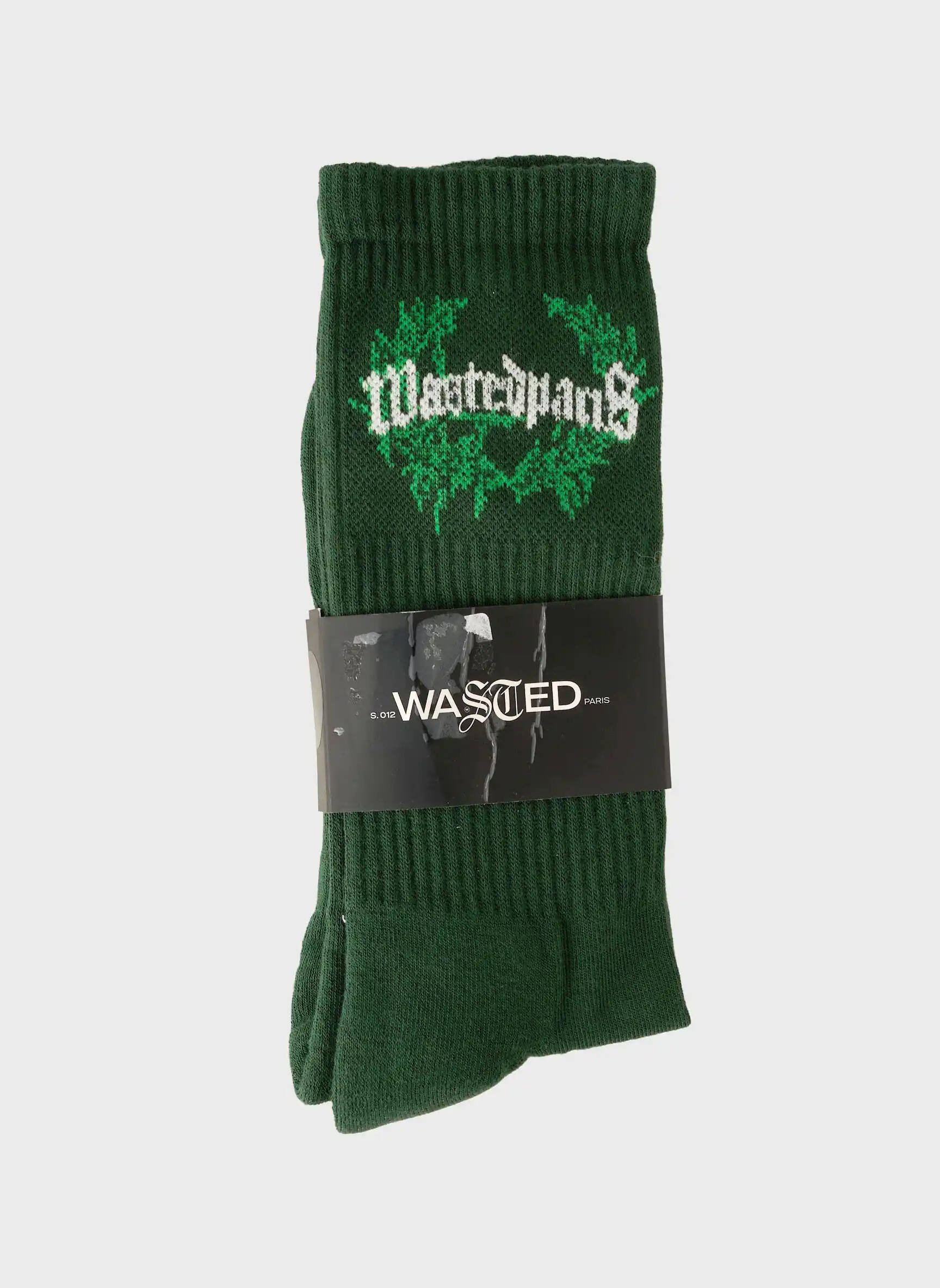 Chaussettes vert WASTED PARIS homme
