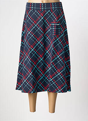 Jupe mi-longue bleu MALOKA femme