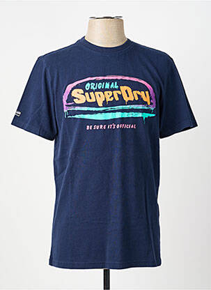 T-shirt bleu SUPERDRY homme
