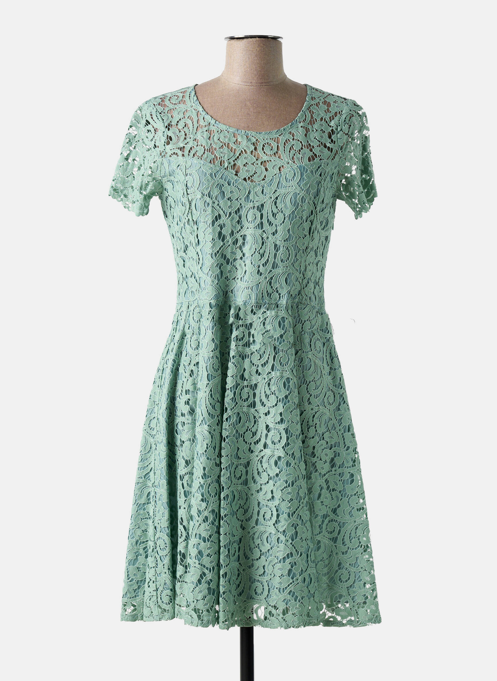 Robe mi-longue vert PAUL BRIAL femme