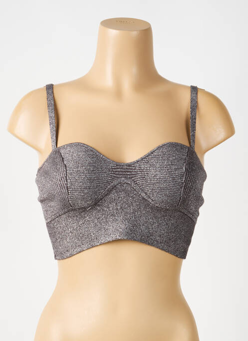 Top gris NOISY MAY femme