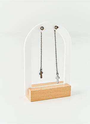 Boucles d’oreilles argent AB STUDIO femme