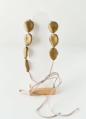 Collier beige GET INFECTED femme