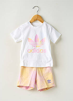 Ensemble short blanc ADIDAS fille
