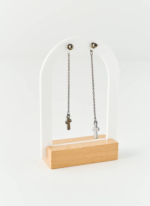 Boucles d’oreilles argent AB STUDIO femme