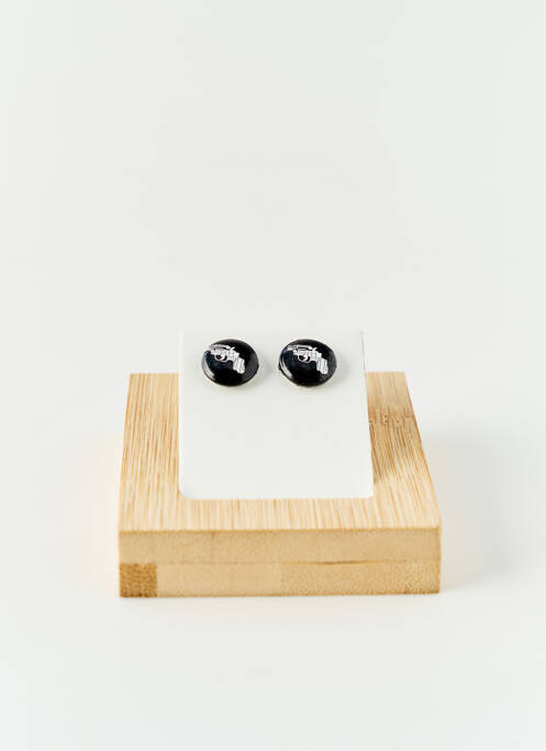 Boucles d’oreilles noir GET INFECTED femme