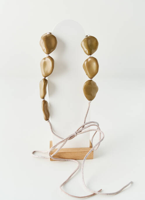 Collier beige GET INFECTED femme