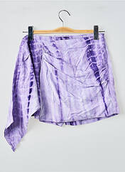 Jupe short violet CEMI femme seconde vue