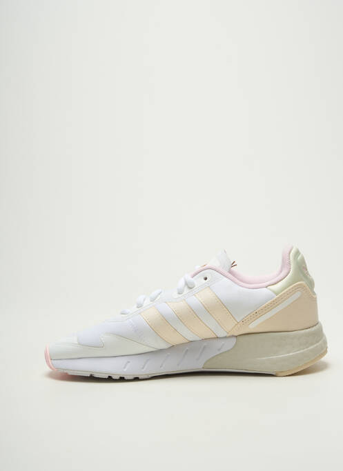 Baskets bout rond talon plat jusqu'à 3cm blanc ADIDAS femme