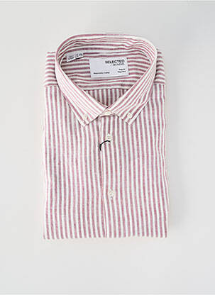 Chemise manches longues rose SELECTED pour homme