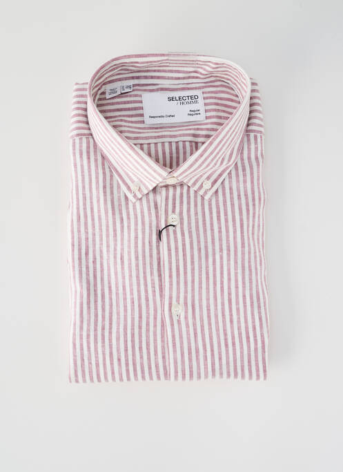 Chemise manches longues rose SELECTED homme