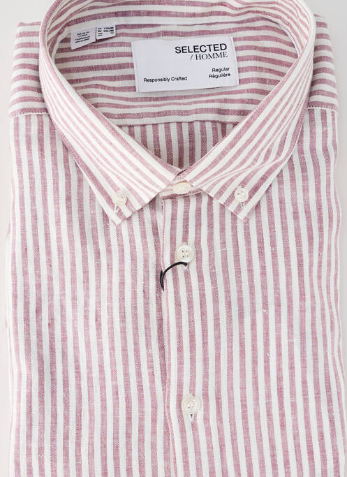 Chemise manches longues rose SELECTED homme