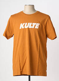 T-shirt col rond jaune KULTE homme