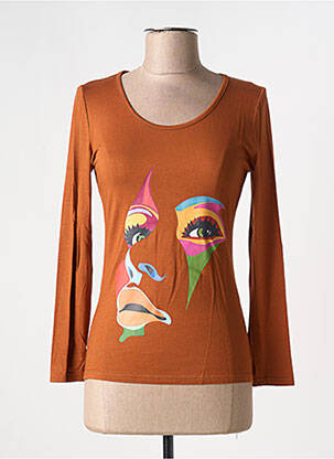 T-shirt marron MULTIPLES femme