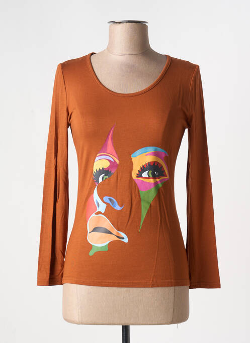 T-shirt marron MULTIPLES femme