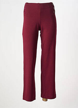 Pantalon droit bordeaux MULTIPLES femme