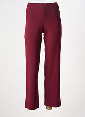 Pantalon droit bordeaux MULTIPLES femme seconde vue