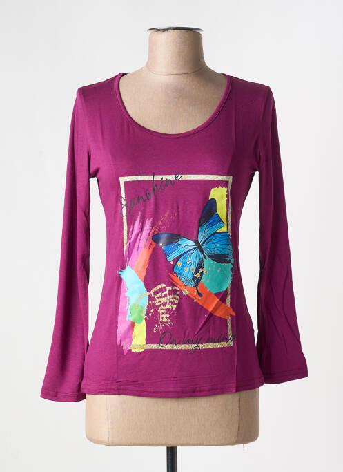 T-shirt aubergine MULTIPLES femme