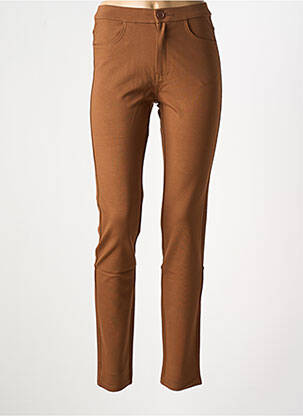 Pantalon slim marron MULTIPLES femme